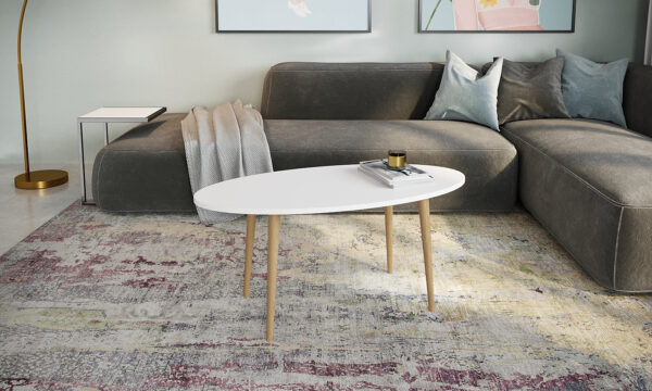 שולחן סלון אובלי מודרני דגם קרין במגוון צבעים לבחירה - 2