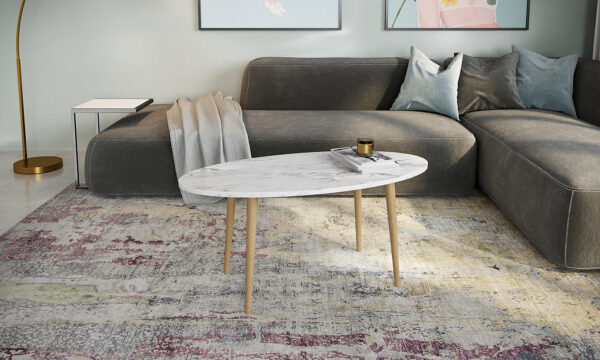 שולחן סלון אובלי מודרני דגם קרין במגוון צבעים לבחירה - 4