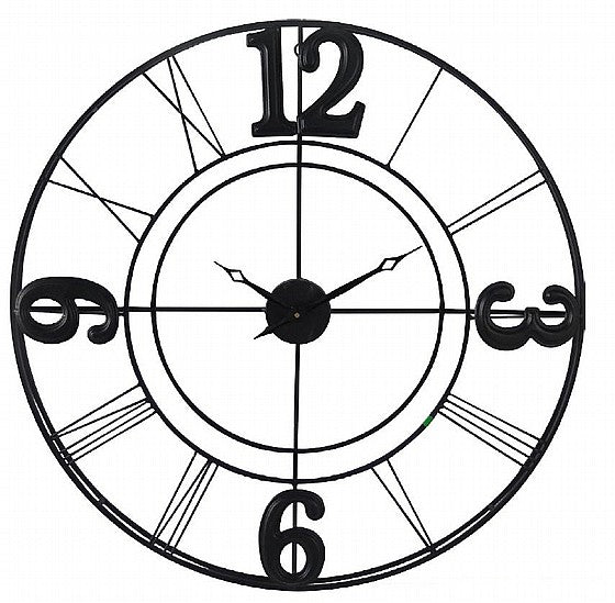 שעון קיר המשלב מספרים רגילים וספרות רומיות דגם קיסר