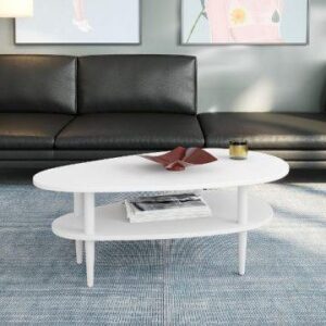 שולחן סלון  דגם שארלוט בצבע לבן