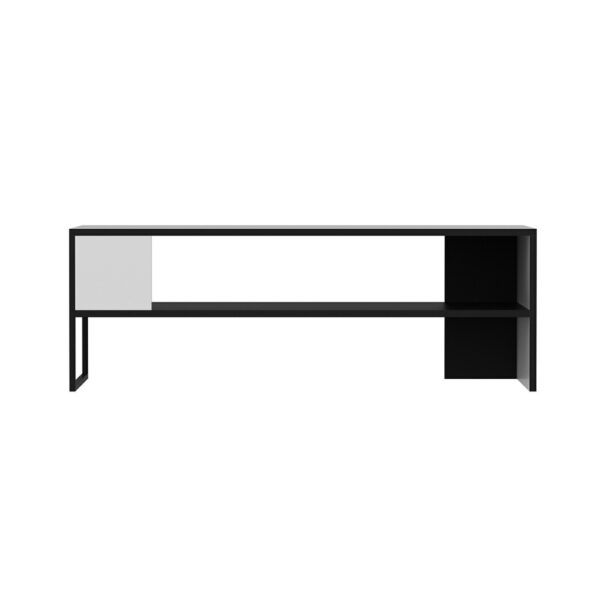 שולחן סלון בעיצוב מודרני שחור לבן דגם סילון 120/60 - 4