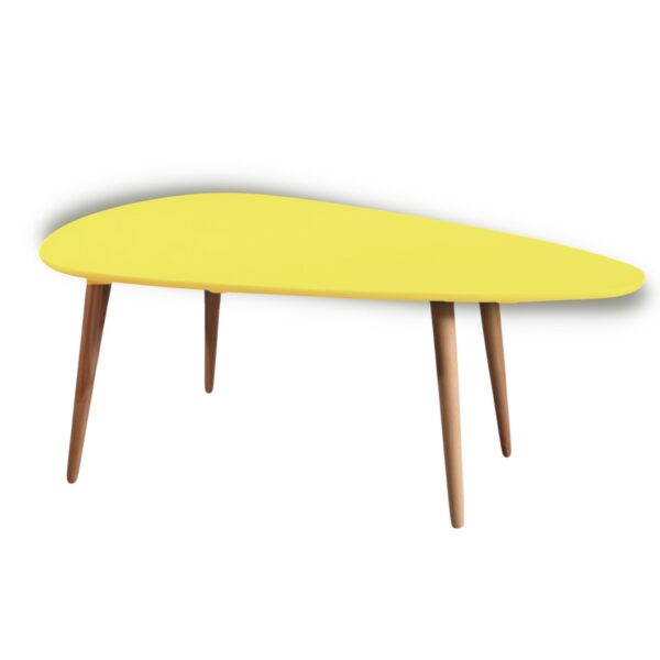שולחן בצורת טיפה עם רגלי עץ במגוון צבעים לבחירה דגם לונדון LONDON - 6