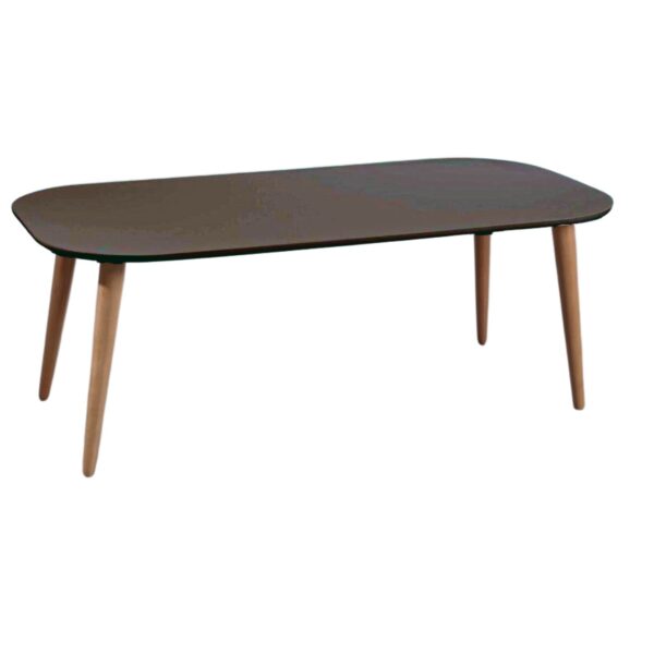 שולחן לסלון מלבני בצבעים לבן/שחור פינות מעוגלות דגם קליארי - 3