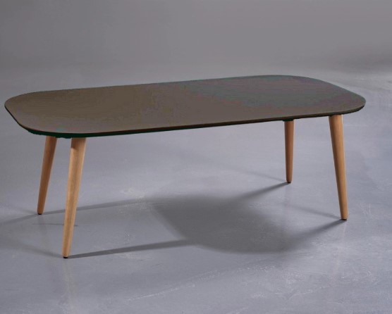 שולחן לסלון מלבני בצבעים לבן/שחור פינות מעוגלות דגם קליארי - 4
